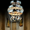 Modern LED Crystal Ceiling Hallway Light Lamp Fitting Pendant Chandelier Chrome