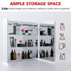 LED Bathroom Mirror Cabinet with Lights Bluetooth Shaver Socket Storage Cupboard