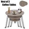 Retro Nest Of 3 End Side Tables Lamp/Coffee Tables Modern Furniture Desk Set UK