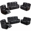 SEATTLE HIGH BACK ELECTRIC BONDED LEATHER RECLINER 3 + 2 + 1 SOFA SET SUITE