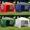 3x3m Sides Gazebo Marquee Tent Garden Party Waterproof Canopy Shelter Windbar