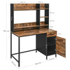 Computer Desk with Shelf Unit, Office Desk with Cabinet and Drawer New LWD65X