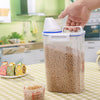 The 2L Plastic Cereal Dispenser Storage Box Kitchen Food Grain Rice Container uk