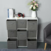 9 Cube Wooden Bookcase Shelving Unit Display Storage with Foldable Canvas Basket