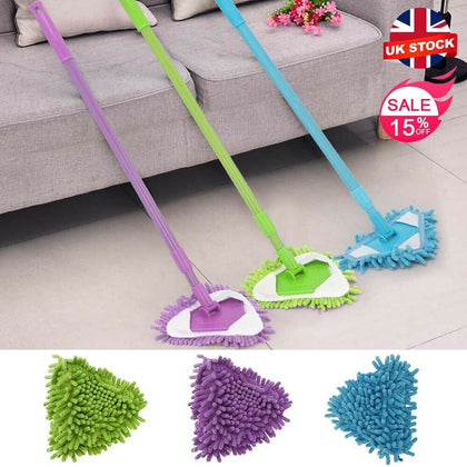 180 Degree Rotatable Adjustable Triangle Cleaning Mop Telescopic Rod Cleaning UK