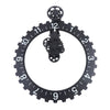 Antique Mechanical Steampunk Cogs Skeleton Gear Wall Clock Quartz Movement Decor