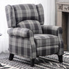 Recliner Armchair Retro Wingback Fabric Fireside Chair Sofa Upholstery Lounger