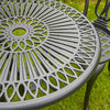 Black Bistro Set Outdoor Patio Garden Furniture Table and 2 Chairs Metal Frame