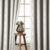 Stylish Embossed Blackout Geometric Curtain Energy Saving Silver Drape Tiebacks