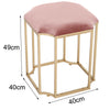 Pink Velvet Dressing Table Chair Vanity Table Stool Bedroom Makeup Dresser Seat