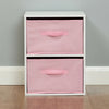 Hartleys White 2 Cube Childrens Bedroom Storage Shelf Boys Girls Bedside Table