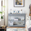 3-Tier Console Table X-Design Hallway Storage Cabinet Sofa Side Table W/ Drawer