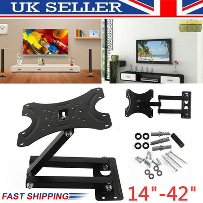 Tilt Swivel TV Wall Mount Bracket For 14-42 Inch LCD LED 3D Flat Screen TV UKPT