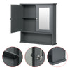 Bathroom Wall Cabinet Storage Mirror Cupboard with Shelf Mounted MDF Organizer