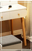 Vanity Dressing Table Wooden White Makeup Desk w/Mirror&3 Drawer Storage Bedroom