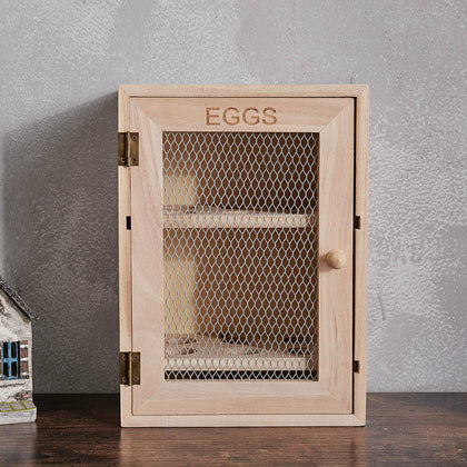 12Eggs Shabby Chic Wooden Egg House Holder Kitchen Cabinet Storage Cupboard Rack