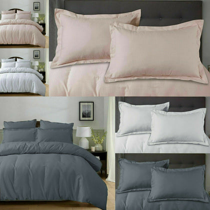Luxury Style Waffle Pure 100% Cotton Duvet Cover Set with Pillowcase Bedding Set
