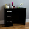 High Gloss 3 Drawer Dressing Table Black Makeup Computer Desk Furniture