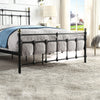 BAYFORD TRADITIONAL METAL BED FRAME - BLACK-BRASS-WHITE - SINGLE TO KING SIZE
