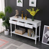 Slim Console Table White with Drawers Sideboard TV Stand Unit Narrow Hallway