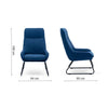 JACOBSEN OCCASIONAL FABRIC LOUNGE MODERN METAL LEGS ACCENT CHAIR WITH STOOL