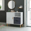 New Small Sideboard Cupboard Display Cabinet Storage with 2 Drawers & 1 Doors