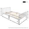 Solid Wooden Bed Frame White Grey 3ft Single 4ft6 Double Size Bed With Mattress