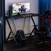 42.5” Gaming Desk Computer Table Ergonomic Carbon Fiber Metal Racing Home Office