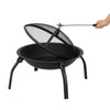 Fire Pit Folding Steel BBQ Camping Garden Patio Outdoor Heater Burner With Cover
