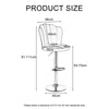 2 Pcs Bar Stools Velvet Breakfast Bar Chairs Swivel Gas Lift Kitchen Dining Room
