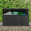Black 320L Plastic Storage Box Garden Outdoor Shed Utility Cushion Chest Truck
