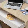 Simple Budget Computer Desk Wooden Small Table With Sliding Drawer Tray