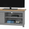 TAD | Lisbon Grey & Oak 99cm Small TV Unit Cabinet Stand Media 1 Door 2 Shelf