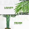 Realist Artificial Trees Fake Decorative Plants 110CM Palm Tree W/ Plastic Pot