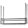 Ceiling-Mounted Bar Wine Rack Wine Glass Hanging Rack 46.9x11.8in Black