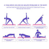 2 Yoga Block Fitness Foam Yoga Brick Pilates Balance Stretching Exercise Workout