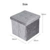 Crushed Velvet Ottoman Storage Box Folding Seat Stool Box Velvet