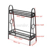 2 Tier Metal Planter Flower Stand Holder Display Rack Shelf Home Garden Outdoor