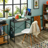 Folding Computer Desk Wooden Foldable Study Table Laptop Home Office PC Black UK