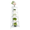 5 Tier White Corner Ladder Shelf Home Display Bookcase Corner Shelf UK Stock