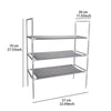 3,4 & 5 Self Shoe Rack Shoes Storage Organiser Stand Holder 12-18 Pairs Grey