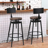 High Adjustable Leather Bar Stool Kitchen Counter Breakfast Chair High Back Seat