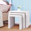 High Gloss Nest of 3 Coffee Tables Side End Table Set Living Room Furniture 40mm