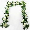 16Heads Artificial Faux Silk Flower Rose Leaf Garland Vine Home Party Decor 7Ft