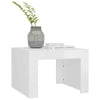 Coffee Table Side Table High Gloss White 50x50x35 cm Chipboard Living Room Set