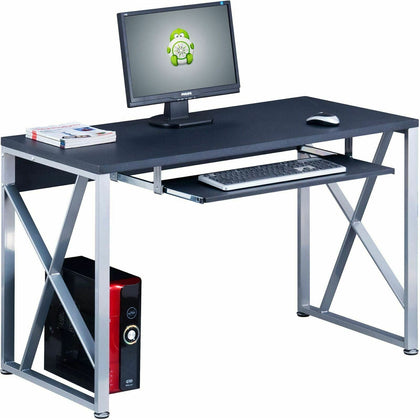 Home Office Computer Desk with Keyboard Shelf & Steel Frame Piranha Beluga PC13g