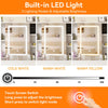 Vanity Set Makeup Dressing Table LED Lights and Slid Mirror 2 Drawer Cabinet