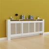 Extra Large Extendable Radiator Cover Modern White Painted MDF Cabinet to 240cm