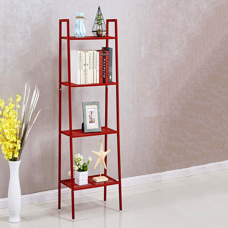 4 Tier Storage Shelves Ladder Bookshelf Flower Plant Rack Stand Industrial Shelf