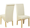 Top Quality Faux Leather Dining Chair Roll Top Scroll Back Kitchen Furniture